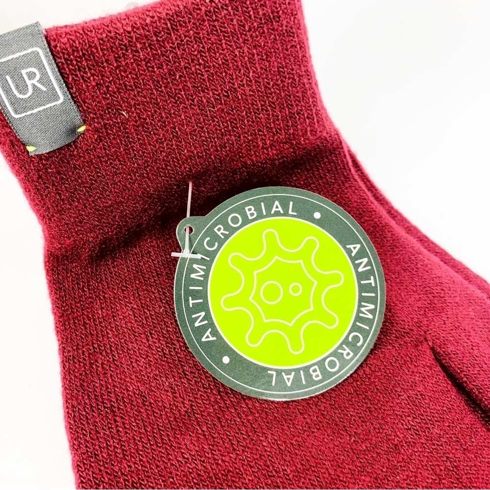 UR Wellness Antimicrobial Red Gloves • Cozy Winter Gloves • Holiday Gift • NWT - Picture 3 of 8
